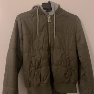 Forever 21 Olive green bomber jacket (size medium)